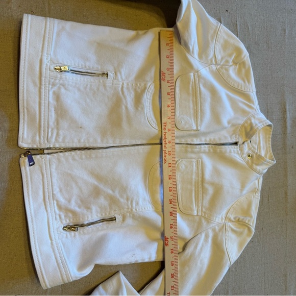 Vintage Ralph Lauren White Denim Bomber Jacket - Picture 9 of 13